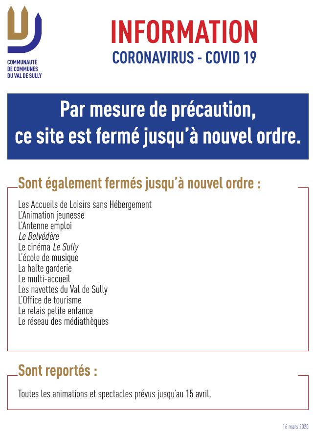 FERMETURE SITES CCVS