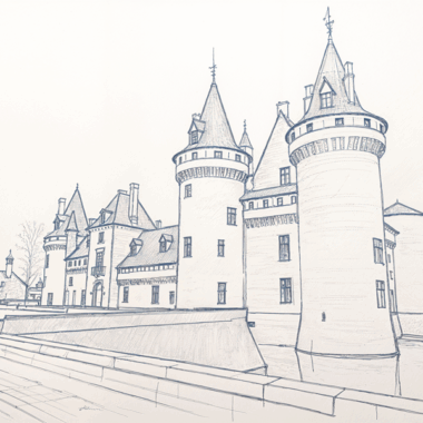 Chateau Sully dessin - 600x800. Crédit photo : CCVDS