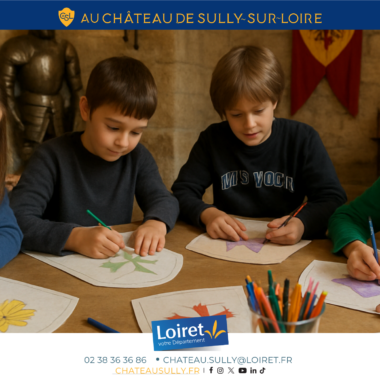 Visuels château de Sully-sur-Loire - 2026 - format site internet - Atelier « Chevalerie et blasons : décore ton bouclier » (2). Crédit photo : chateau de sully