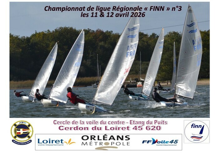 Championnat de ligue régionale série Finn_1. Crédit photo : Cercle de la voile du centre