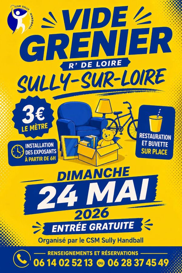 vide grenier hand. Crédit photo : Facebook Sully Handball