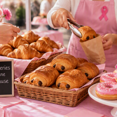 Octobre rose - Viennoiseries. Crédit photo : COPILOT